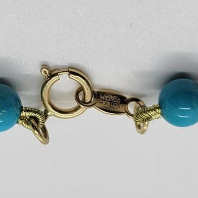 LOT8: 14K Yellow Gold & Turquoise 18