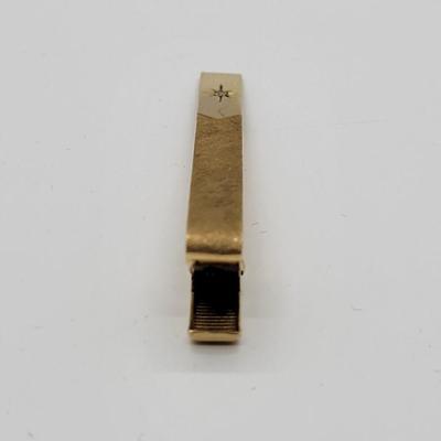 LOT10: Vintage Diamond Accent 14k Tie Bar (8.2g Total Weight)