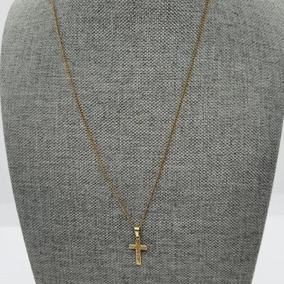 LOT13: Three 1/20 12k Gold filled Necklaces and and an extra Cross