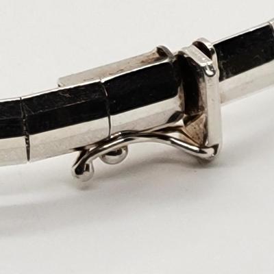 LOT23: 925 Milor Italy Domed Chain link Bracelet 7.5