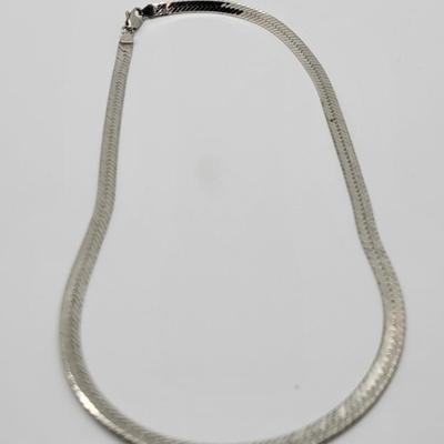 LOT28: 925 Italy Vintage Herringbone Chain 18
