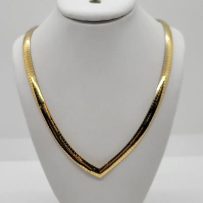 LOT30: 925 Italy Milor Domed Omega Collar Chain in Gold Vermeil (28g)