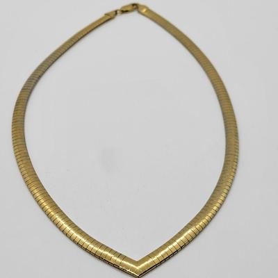 LOT30: 925 Italy Milor Domed Omega Collar Chain in Gold Vermeil (28g)