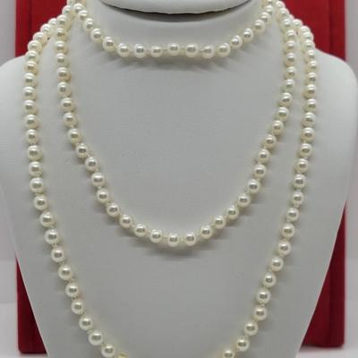 LOT43: 14K Gold Clasp Pearl 37.5