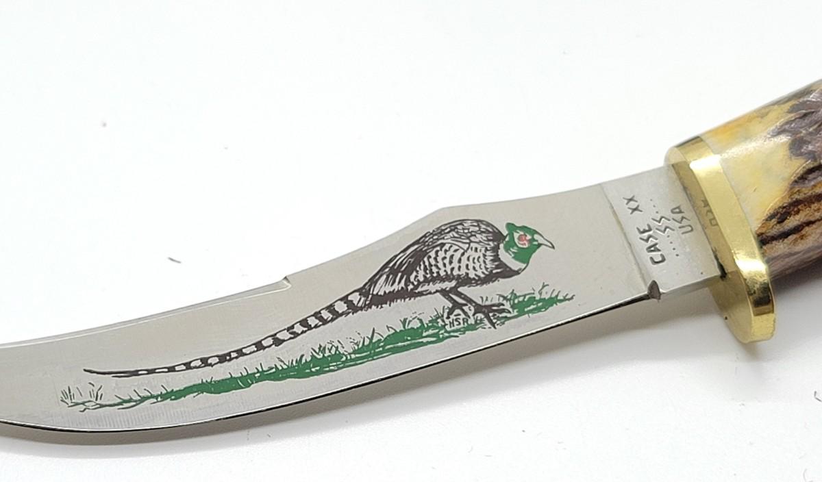 LOT88 Horn Handles Hunting Knife Set CAMILLUS NY USA