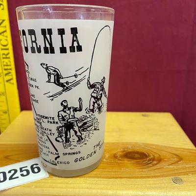 California-Hazel atlas souvenir frosted state map