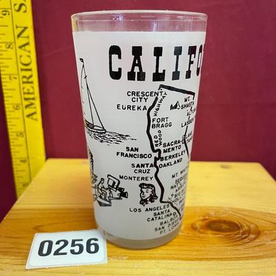 California-Hazel atlas souvenir frosted state map