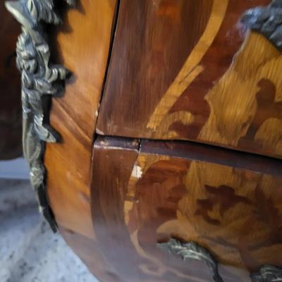 2nd Vintage Marble Top Bedside Table