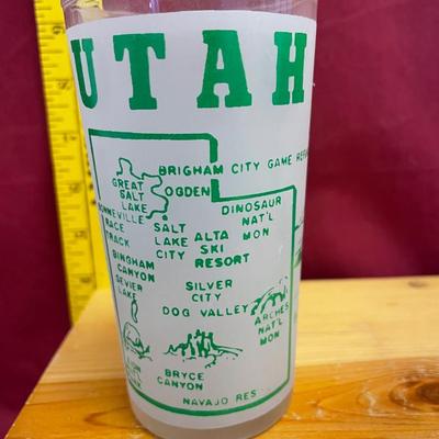 Utah-Hazel Atlas souvenir frosted state map
