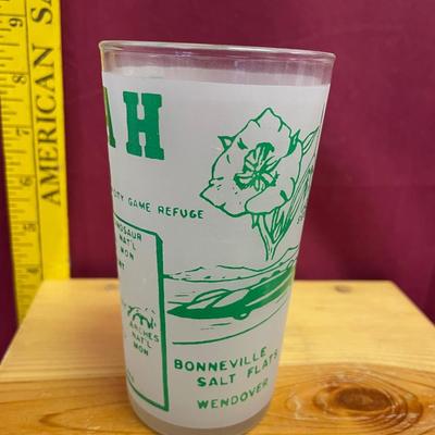 Utah-Hazel Atlas souvenir frosted state map