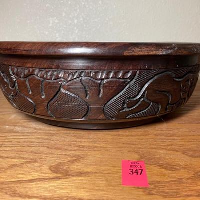 Wooden carved bowl 12