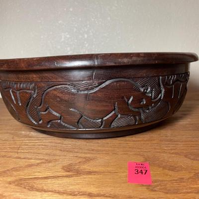 Wooden carved bowl 12