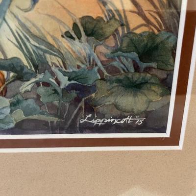 Framed art -  Fall scene with scarecrow