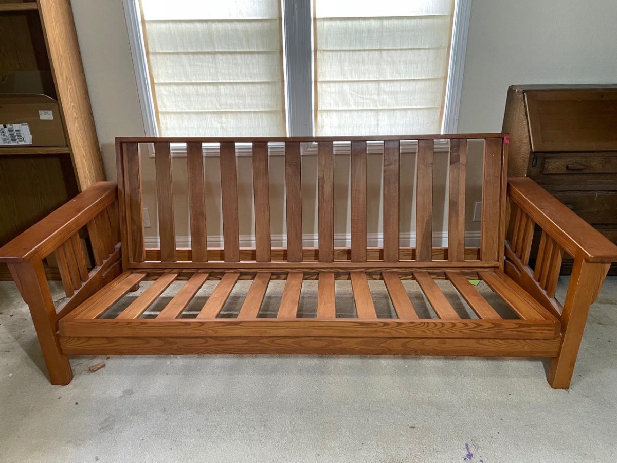 Wooden futon frame