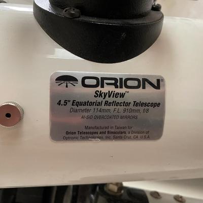 Orion telescope with stand