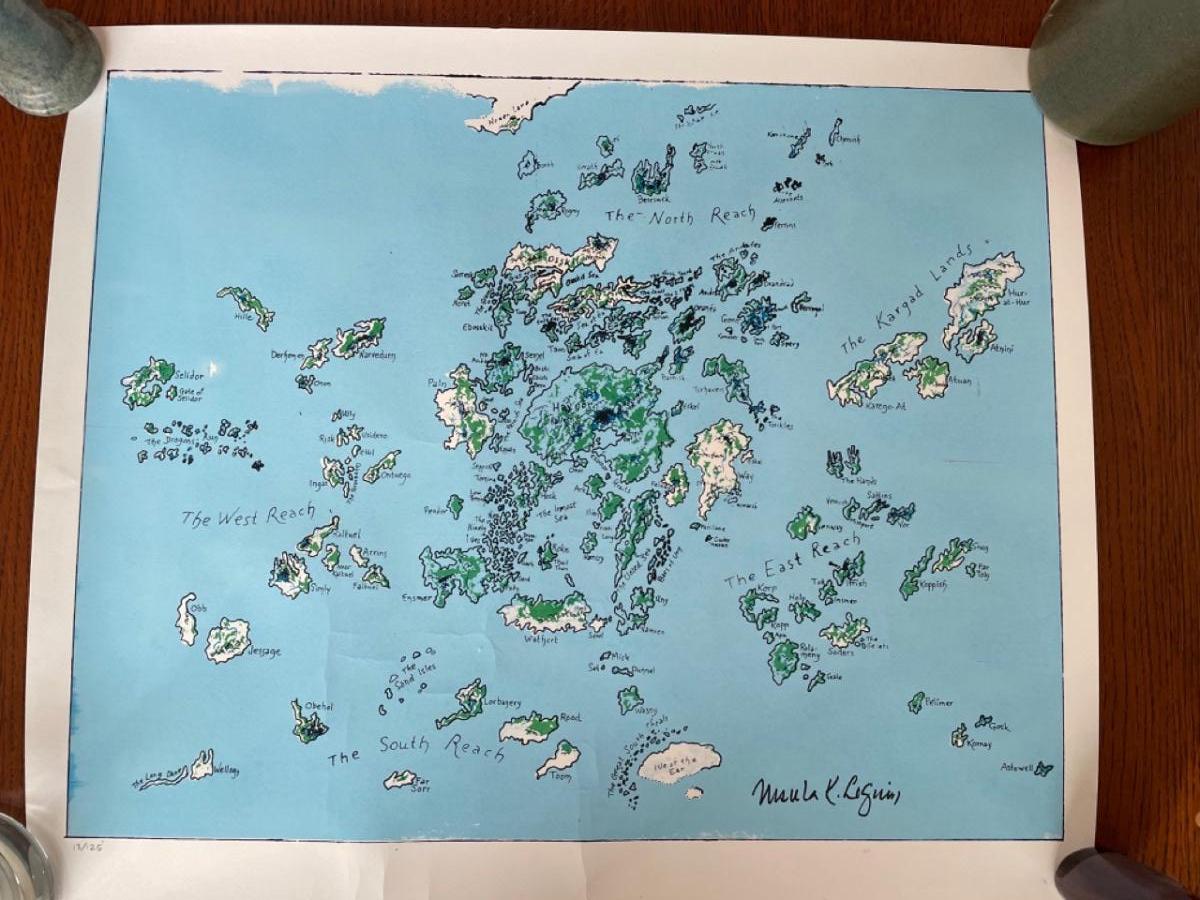 Map of Earthsea - signed | EstateSales.org