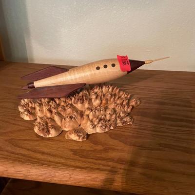 Wooden carved rocket