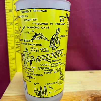 Arkansas-Hazel atlas souvenir state frosted map