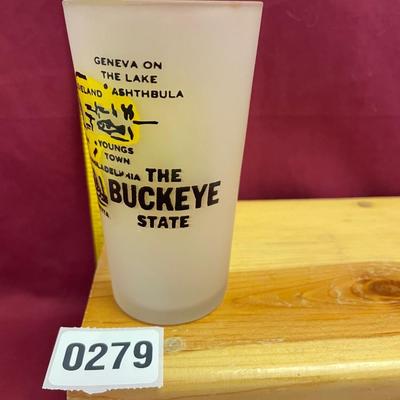 Ohio-Hazel Atlas souvenir frosted state map