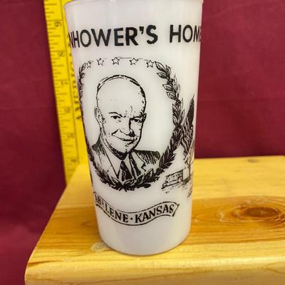 Eisenhowerâ€™s Home frosted glass
