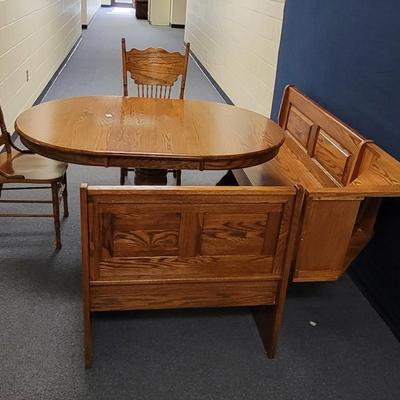 Corner booth style dining set