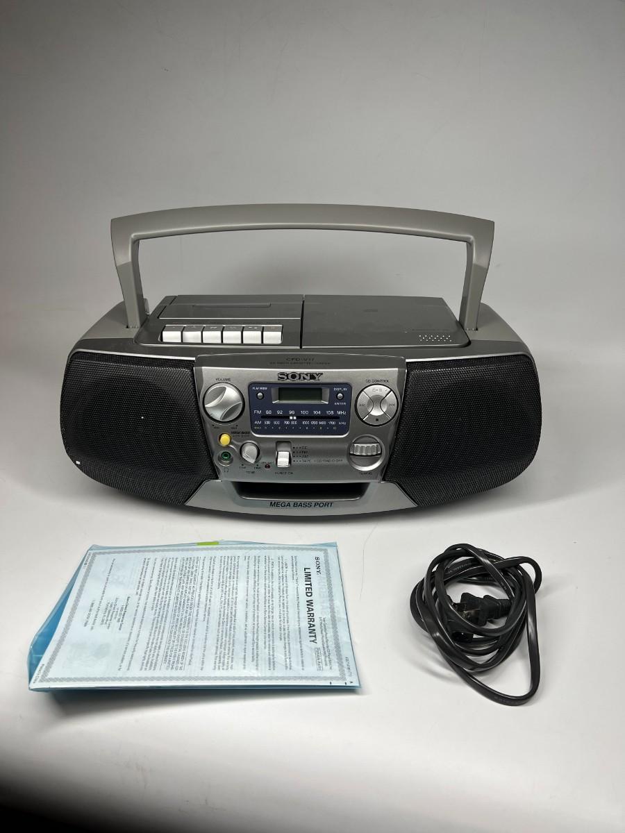 SONY CFDV17 Boombox CD Cassette AM Fm Radio with Box