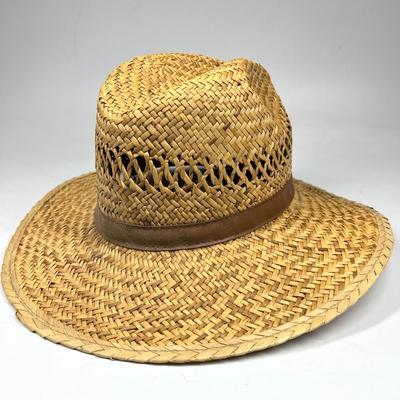 Vintage Natural Fiber Woven Straw Sun Hat