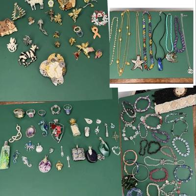 88 Pieces Vintage And Contemporary Costume Jewelry Lot