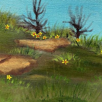 Retro Amateur Artist Water Mill Cottagecore Scenery Landscape Painting