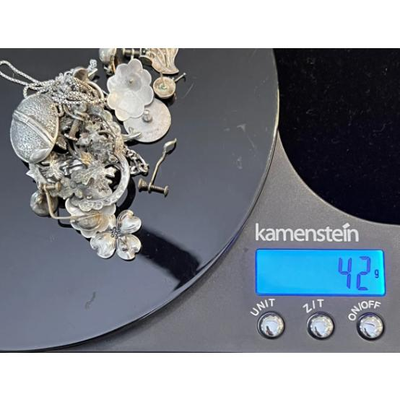925 Sterling Silver- Broken pieces, Single Earrings 42 grams