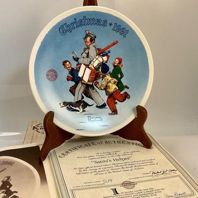 Norman Rockwell Christmas Collector Plate 1991 