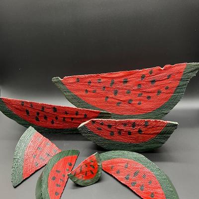 Summer Time Wooden Watermelon Decor