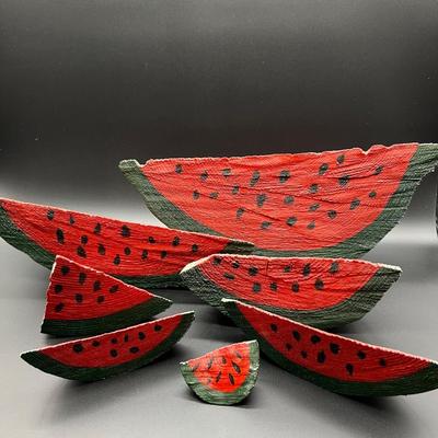 Summer Time Wooden Watermelon Decor