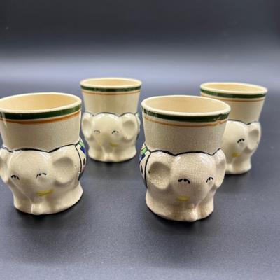 Vintage Ceramic Elephant Teapots with 4 Mugs *Read Details