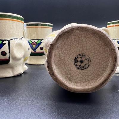 Vintage Ceramic Elephant Teapots with 4 Mugs *Read Details