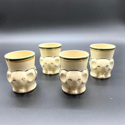Vintage Ceramic Elephant Teapots with 4 Mugs *Read Details