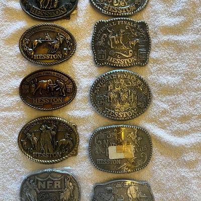 Collection of Hesston Buckles