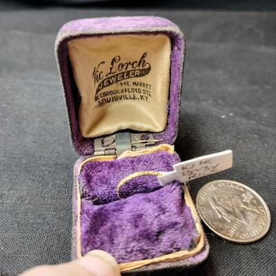 10K Gold Baby Ring in Antique Box
