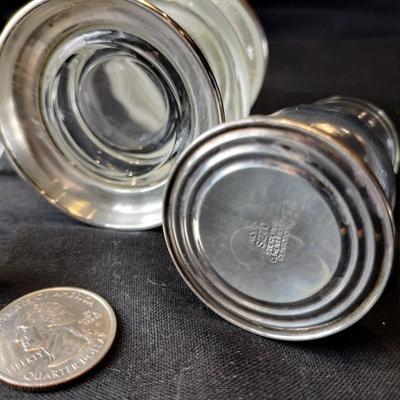Sterling Silver & Etched Glass Table Service