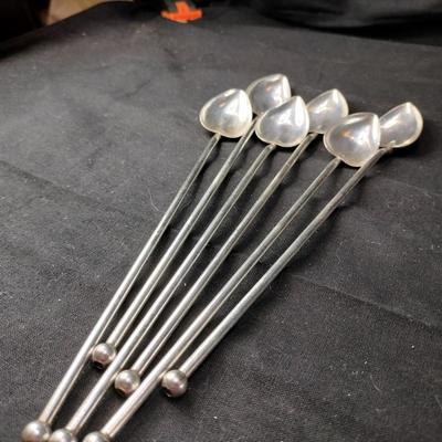 Web Sterling Silver Spoon Straws