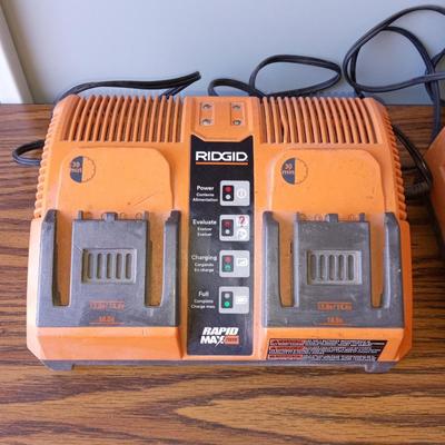 2 RAPID MAX TWIN RIDGID BATTERY CHARGERS