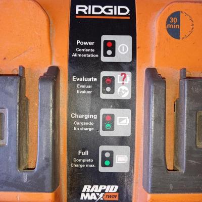 2 RAPID MAX TWIN RIDGID BATTERY CHARGERS