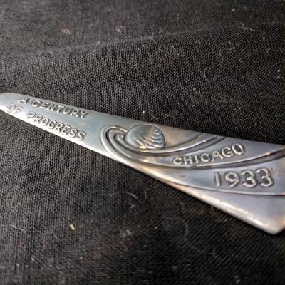 Rare Stieff Repousse Sterling Silver 1933 Chicago's World's Fair Souvenir.