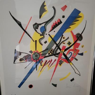 Framed Abstract Lithograph of 