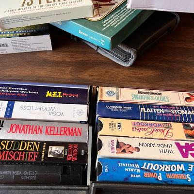Mixed Media Lot - Vintage VHS, Tapes, CDs, Audio Books