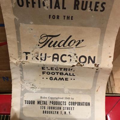 Vintage Tudor Tru-Action Metal Electronic  ðŸˆ Football Game - untested