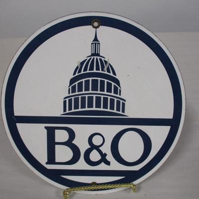 B & O Porcelain Sign