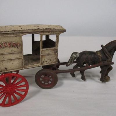 Kenton Cast Iron Horse Drawn Bakery Wagon