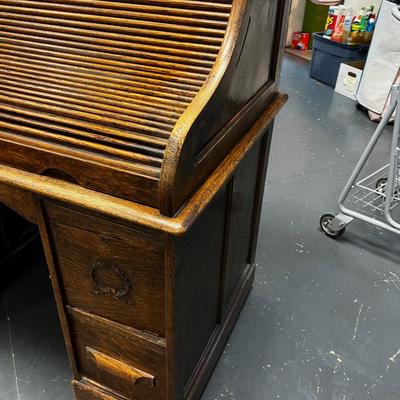 Antique OAK ROLL TOP Desk 