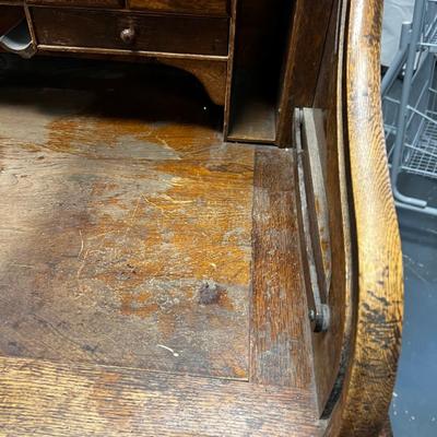 Antique OAK ROLL TOP Desk 